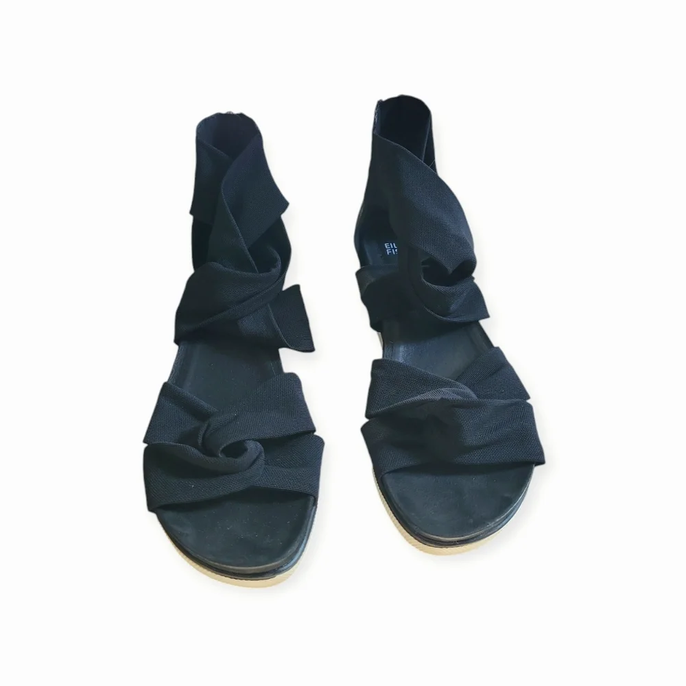 Eileen Fisher Zanya Platform Gladiator‎ Sandals Black